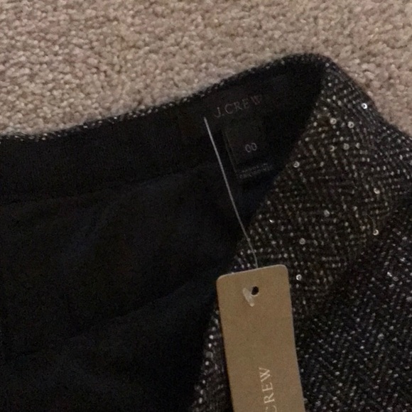 J.Crew The Perfect Party Skirt Gray Wool 00 - Picture 7 of 9
